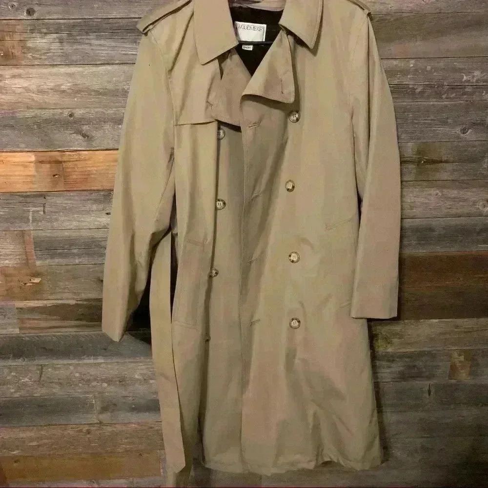 Vintage high quality Woodmere detachable lined trench pockets buckle details - Picture 2 of 5